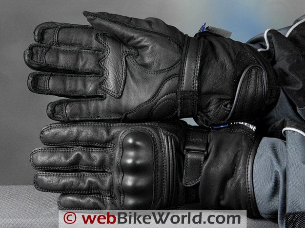 Halvarssons Safety Grip Motorcycle Gloves - Top and Bottom View