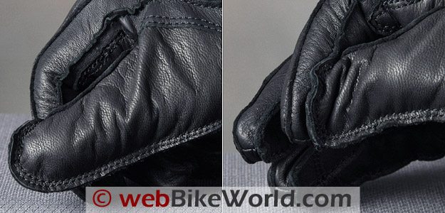 Halvarssons Safety Grip Motorcycle Gloves - Thumb Close-up