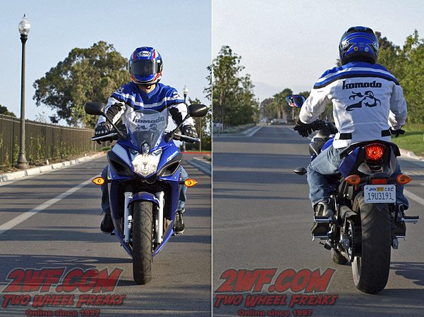 Yamaha FZ6R - Rider Front and Rear