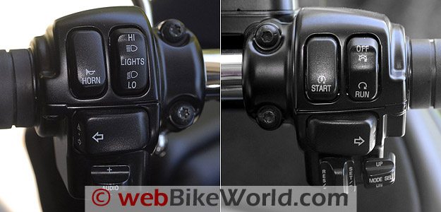 Harley-Davidson Road Glide Custom - Left and Right Controls