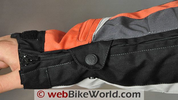 British Motorcycle Gear Adventure Jacket - Arm and Sleeve Zipper