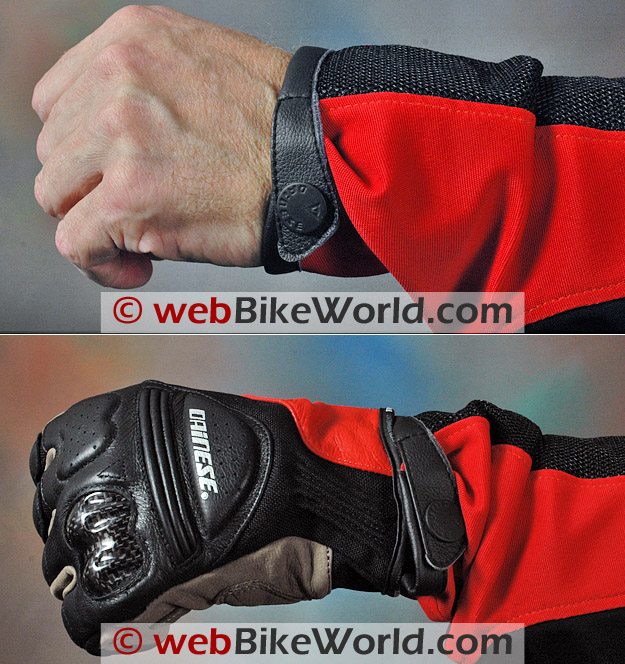 Dainese Shotgun Jacket - Sleeve cuffs and glove fit