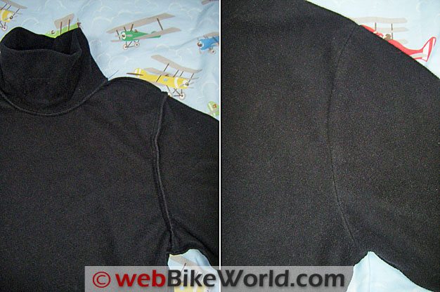 CGR Bike Gear Fleece Polo - Sleeve Stitching Details