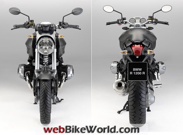 BMW R 1200 R Front and Rear Views