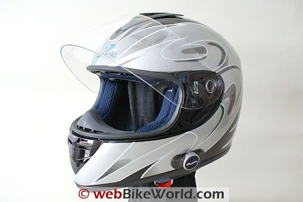 Blutek Bluetooth Motorcycle Helmet - Silver