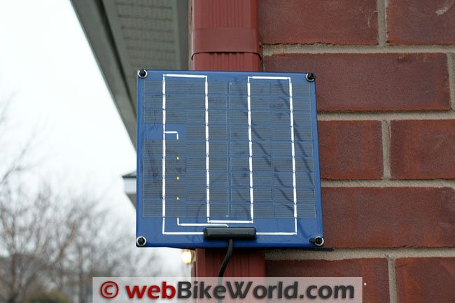 PulseTech Solar Battery Charger Solar Panel Outside