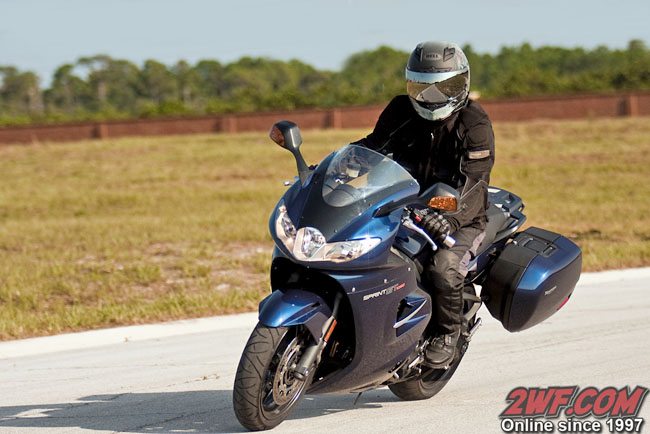 Triumph Sprint GT Review - Front View With Rider