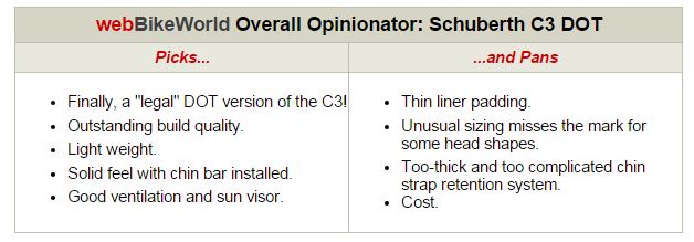 SCHUBERTH C3 USA Helmet Opinionator