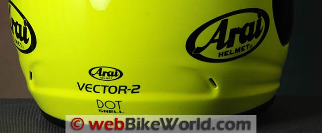 Arai Vector 2 - Lower Rear Exhaust Vents