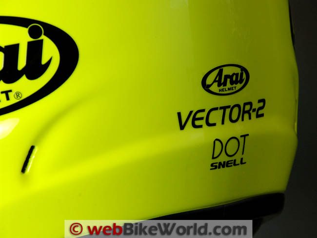 Arai Vector 2 - Rear View