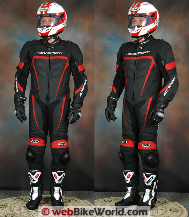 AGV Sport Willow Leather Suit - Front and Side Views