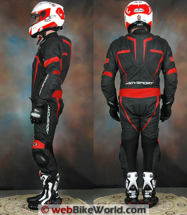 AGV Sport Willow Leather Suit - Side and Rear Views