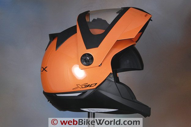 Nexx X30 Helmet - Side view, visor rotated upwards