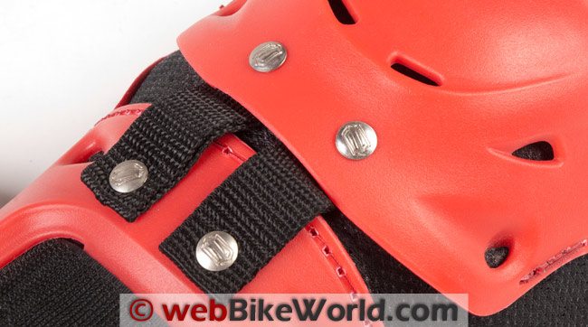 Shift Enforcer Knee Guards Straps and Rivets