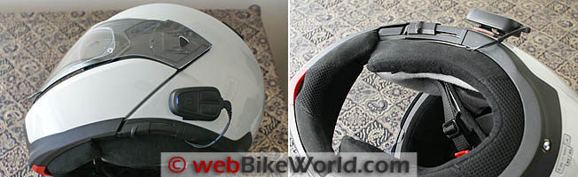 UClear HBC 100 Mounted in a BMW System 6 Helmet