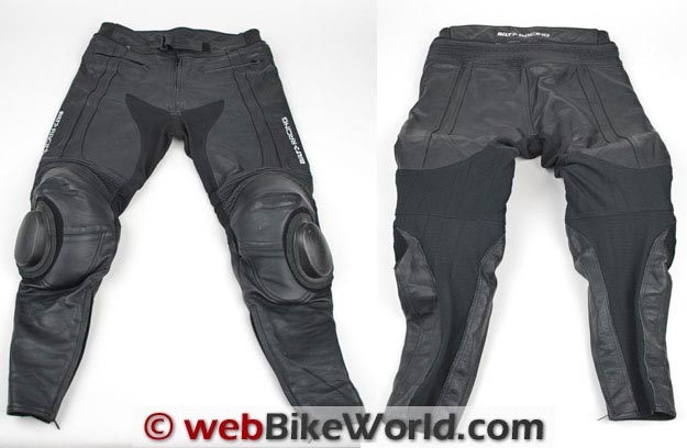 Bilt Trackstar Leather Pants Front and Rear View