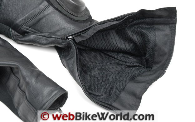 Bilt Trackstar Leather Pants Leg Opening