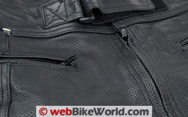 Bilt Trackstar Leather Pants Zipper Close-up