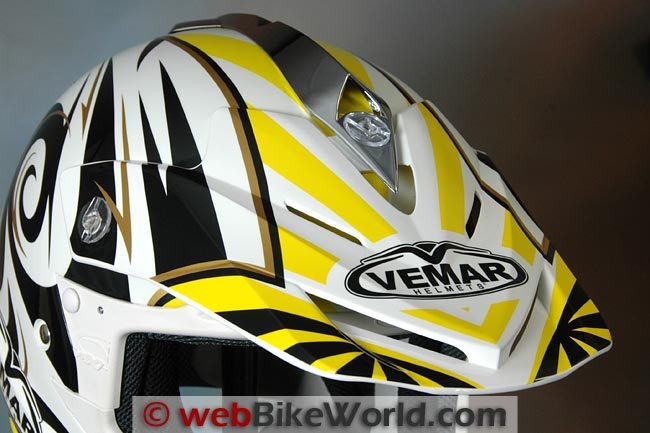 Vemar VRX7 Helmet Peak and Top Vent