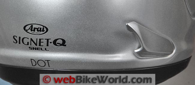 Arai Signet Q Rear Vent Close-up