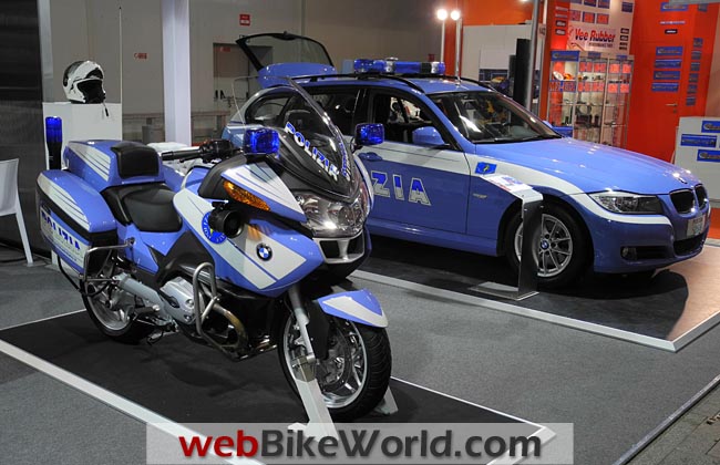 BMW Police Motorcycle and Car