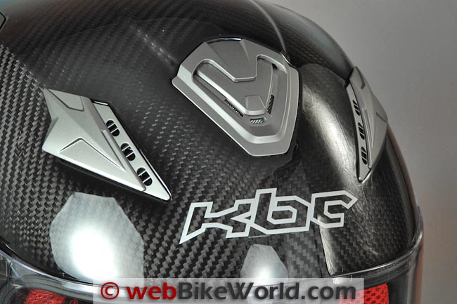 KBC VR4R Carbon Motorcycle Helmet Top Vents