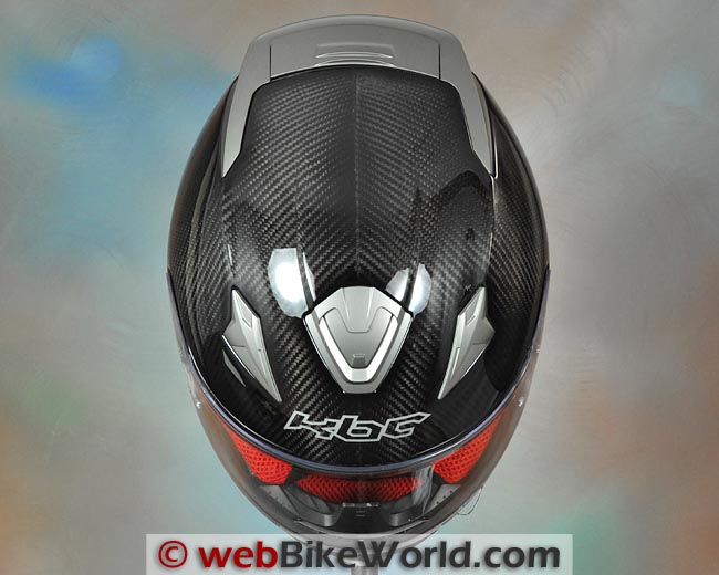 KBC VR4R Carbon Motorcycle Helmet Top View