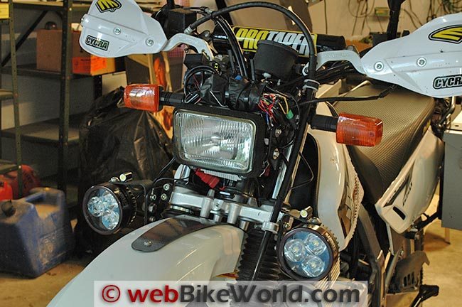 BikeVis Bullets V2 Mounted on DR650