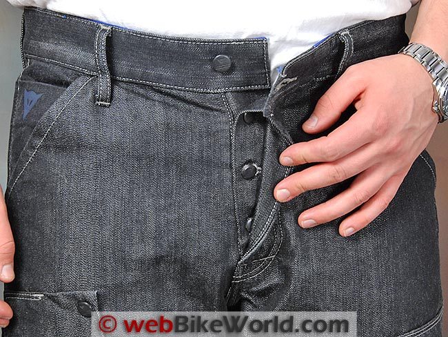 Dainese D1 Kevlar Jeans Button Fly