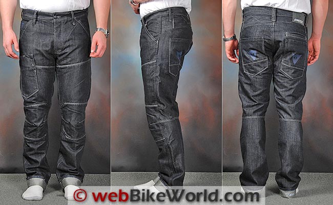 Dainese D1 Kevlar Jeans Front Side Views