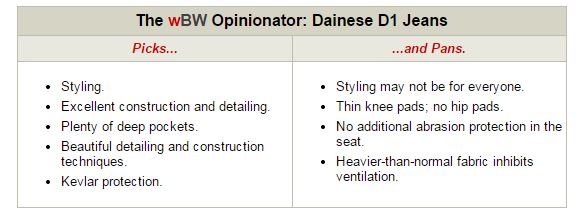 Dainese D1 Kevlar Jeans Opinionator