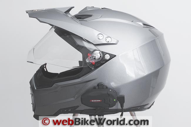 BikeComm Hola Intercom on AGV AX-8 Dual EVO