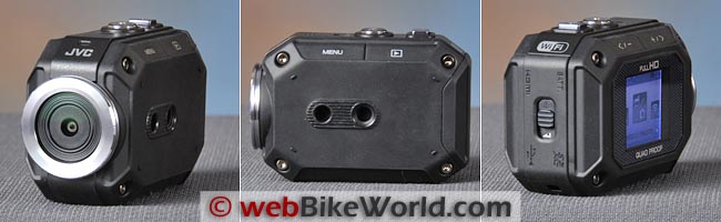 JVC GC-XA1 Action Camera Front Rear Views