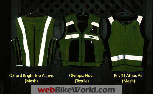 Motorcycle Reflective Vests Night Time Reflectivity Front