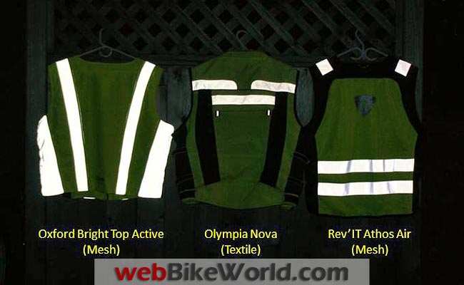 Motorcycle Reflective Vests Night Time Reflectivity Rear