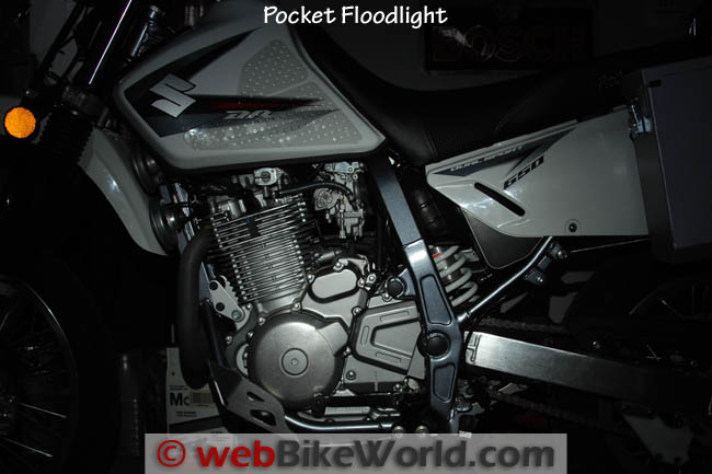 Pocket Floodlight on the Motorcycle