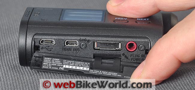 Sony Action Cam USB HDMI Ports