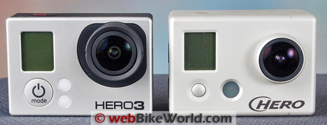 GoPro Hero3 vs. GoPro Hero2 Front Views