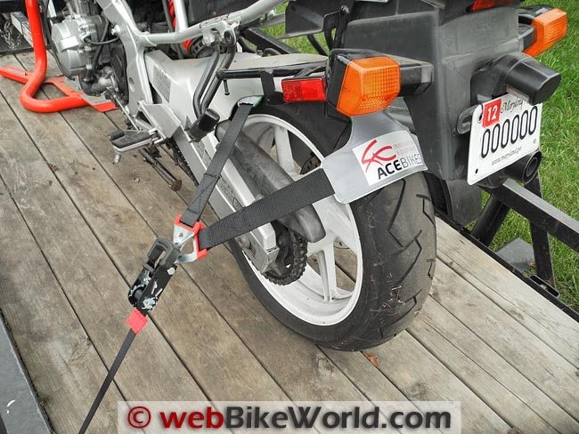 Motorcycle Tie-Down on Trailer