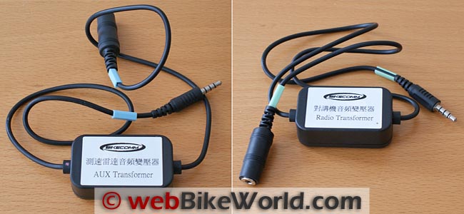 BikeComm AUX Transformer and Radio Transformer