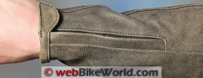 AGV Sport Element Vintage Leather Jacket Sleeve Cuff