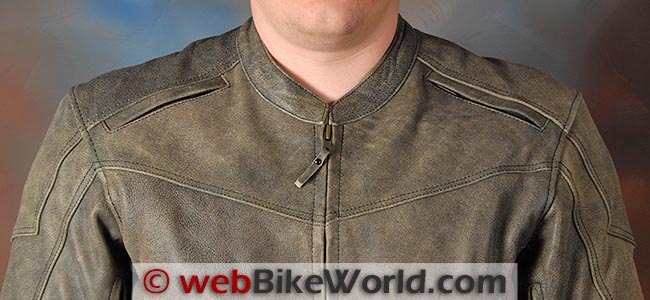 AGV Sport Element Vintage Leather Jacket Upper Chest