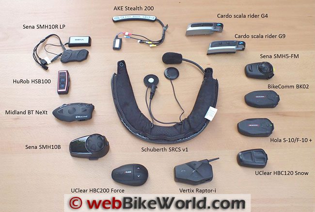 Bluetooth Intercom Size Comparisons