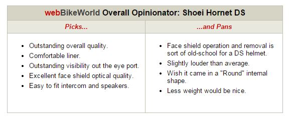 Shoei Hornet DS Opinionator
