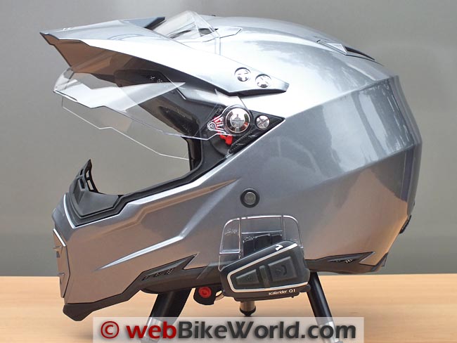 AGV AX-8 Helmet With Cardo Q1 Mounted