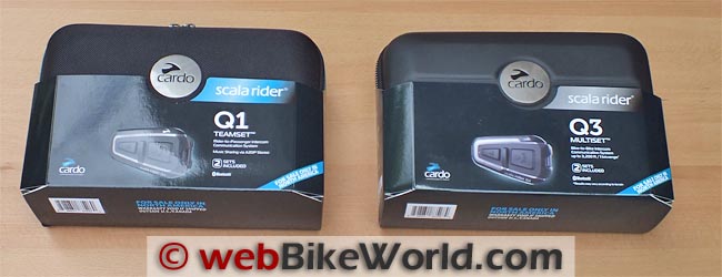 Cardo Scala Rider Q1 - Q3 Boxes