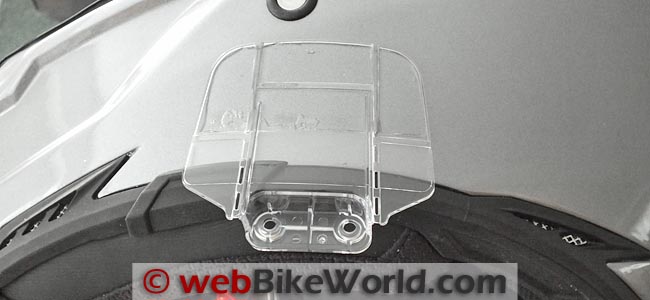 Cardo Scala Rider Q1 Q3 Intercom Mounting Plate on Helmet