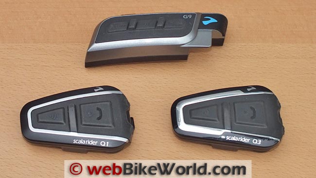 Cardo Scala Rider Q1 and Q3 With Cardo G9
