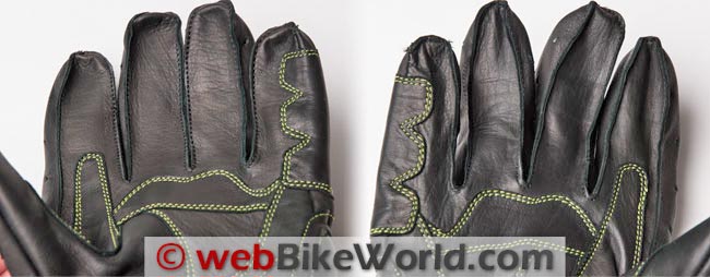 AeroMoto Corsa Pro Gloves Finger Comparison