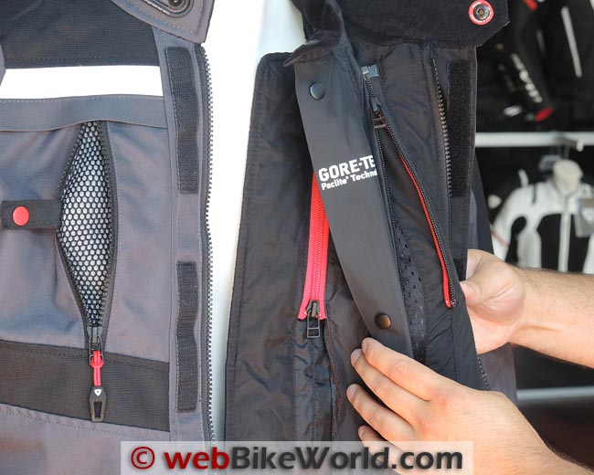 Rev'it Neptune GTX Jacket Gore-Tex Liner Close-up